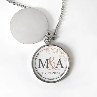 Personaliziran Medaljon - Začetnice in Datum Obletnice