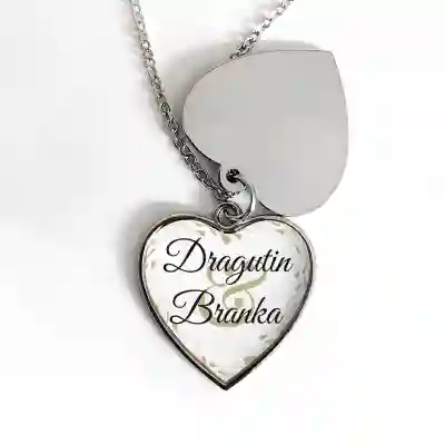 Personaliziran Medaljon v Obliki Srca - Mi