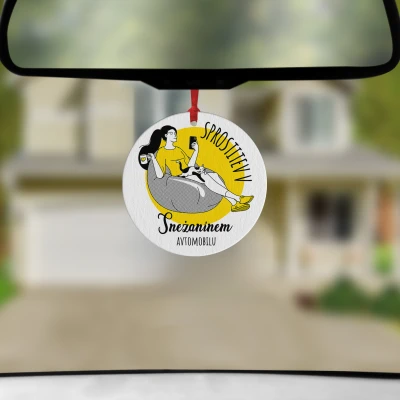 Personaliziran avto osvežilec - Tukaj se ostaja miren
