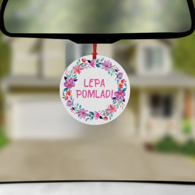 Personaliziran osveževalec za avto - Lep pomladni čas