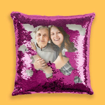 Prilagojena blazina z bleščicami - Barvna