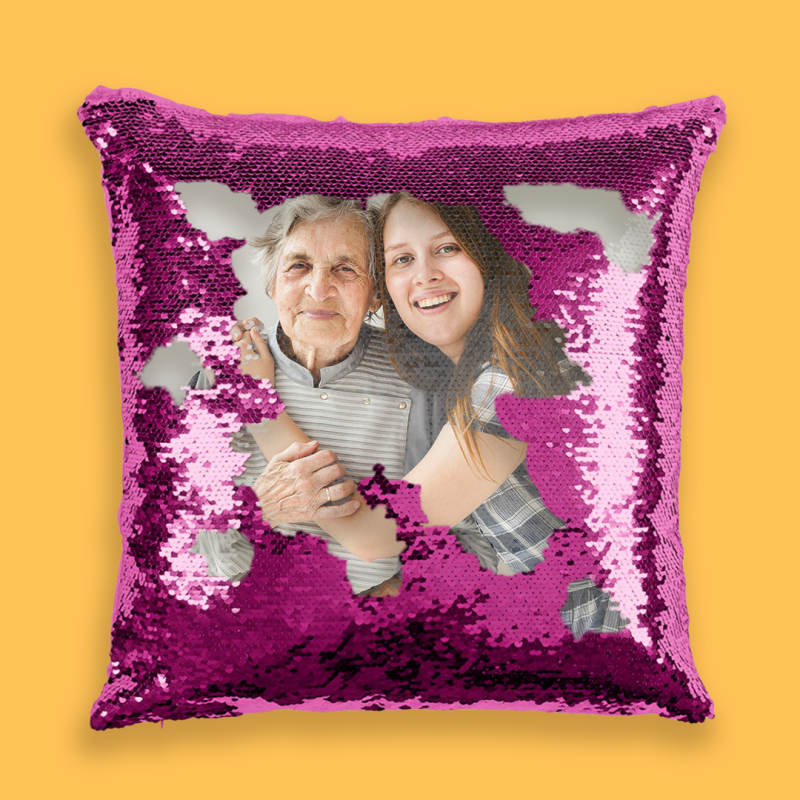 Prilagojena blazina z bleščicami - Barvna