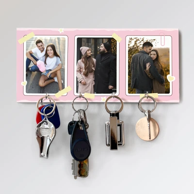 Personalizirano stojalo za ključe - S tremi slikami