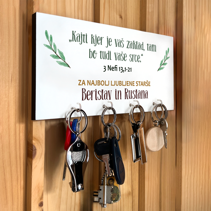 Personalizirano stojalo za ključe - Najbolj ljubljeni starši