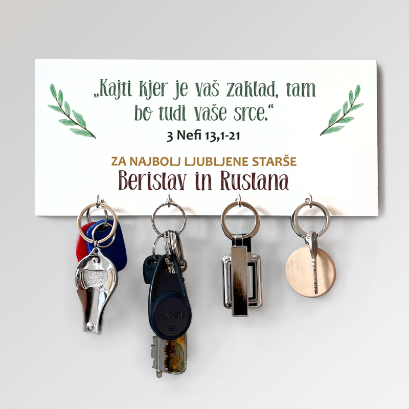 Personalizirano stojalo za ključe - Najbolj ljubljeni starši