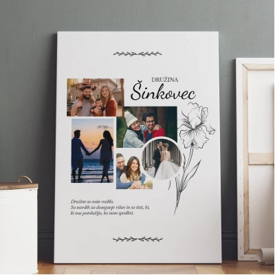 Platnena slika - Družinski trenutki