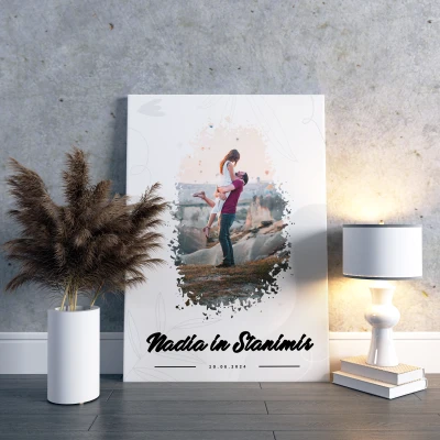 Platnene slike - Zaljubljeni s fotografijo in sporočilom