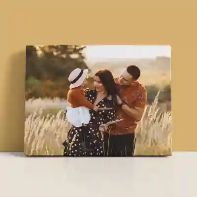 Platnene slike - Fotografija z družino