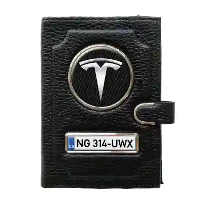 Denarnica s predalom za denar s sponko - Tesla