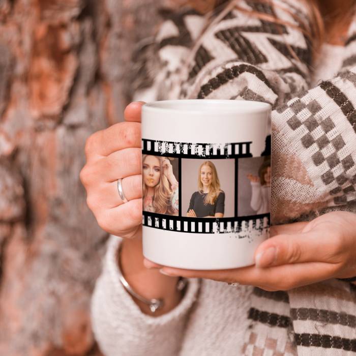 Personalizirana skodelica s fotografijami v filmskem traku