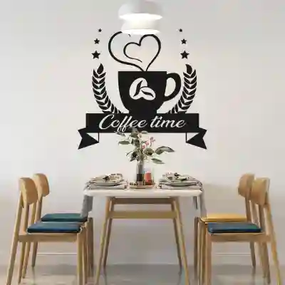 Stenska nalepka Čas za kavo