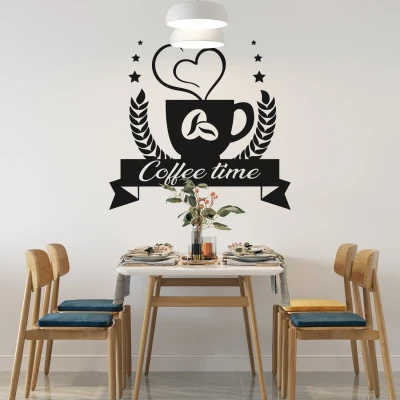 Stenska nalepka Čas za kavo