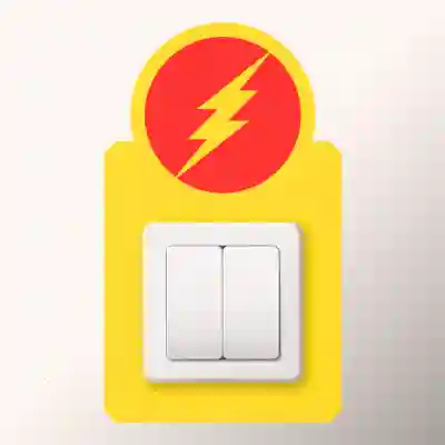 Stenska nalepka za stikalo Flash