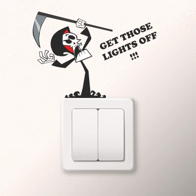 Stenska nalepka za stikalo Smešna grimasa