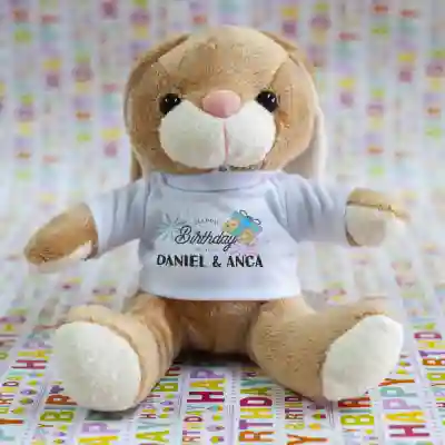 Zajček - Personalizirana plišasta igrača Happy Birthday