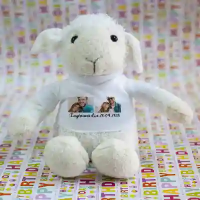 Ovčka - Personalizirana plišasta igrača z 2 slikama