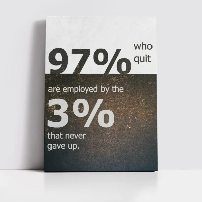 Natisnjeno platno z citatom