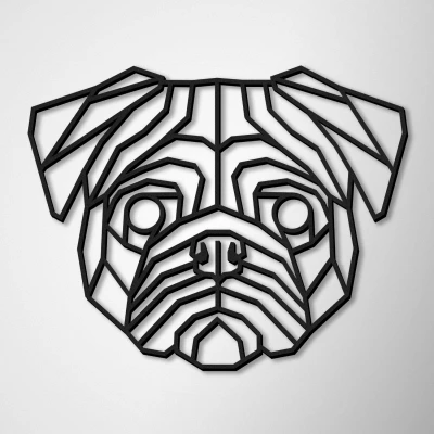 Stenska dekoracija - Mops