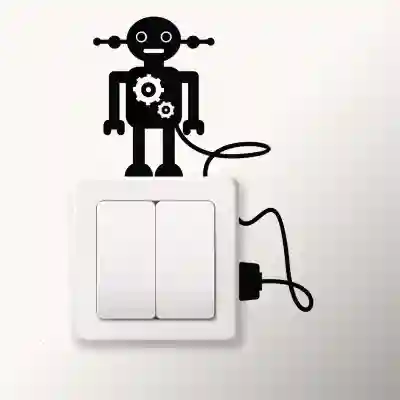 Stenske nalepke za stikala Robotek