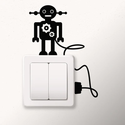 Stenske nalepke za stikala Robotek
