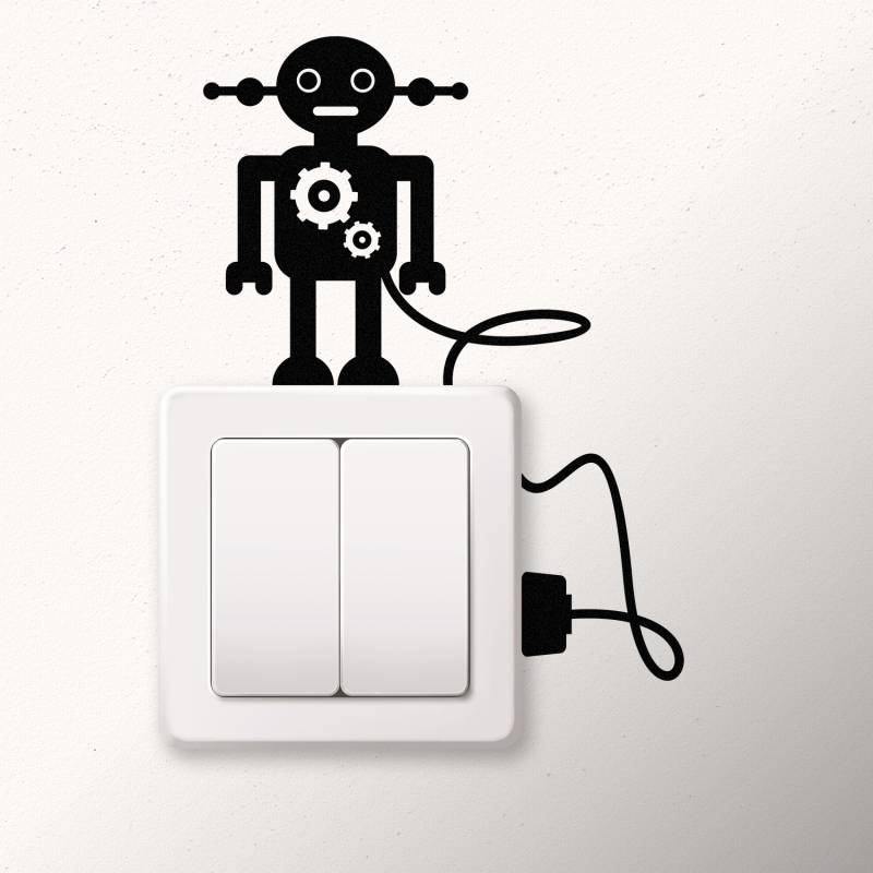 Stenske nalepke za stikala Robotek