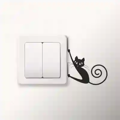 Stenska nalepka za stikalo Cat