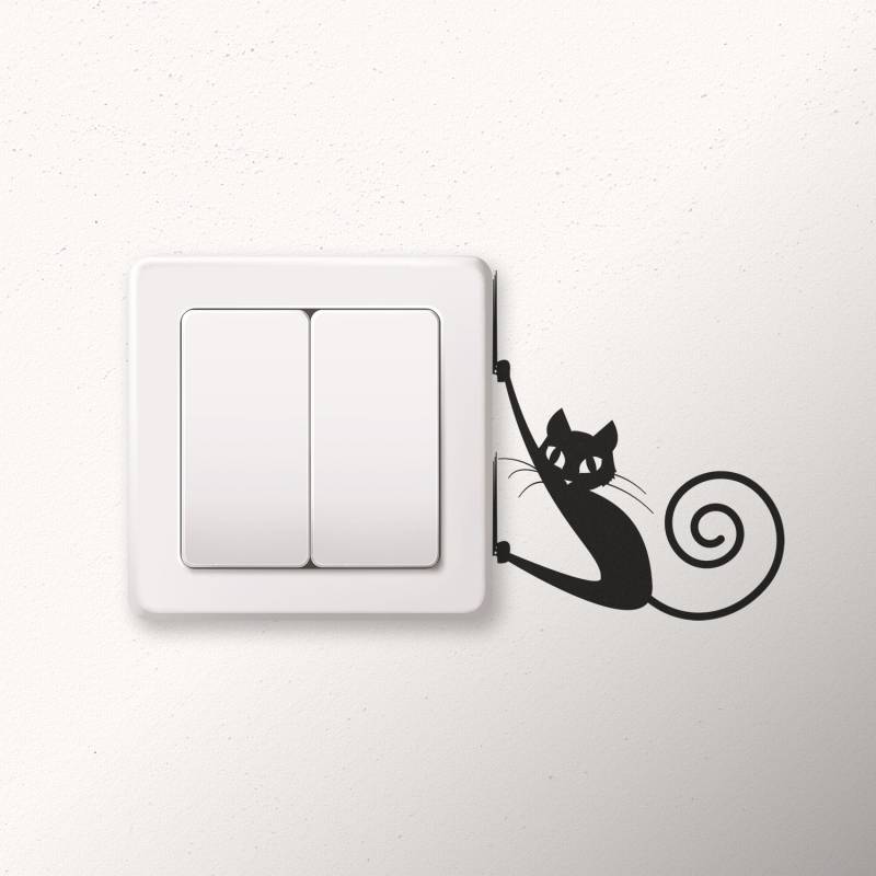 Stenska nalepka za stikalo Cat