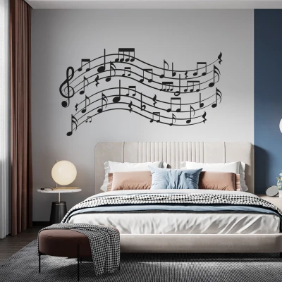 Stenska nalepka Notno črtovje