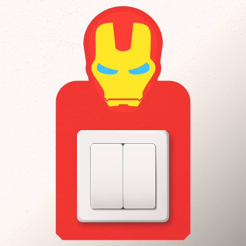 Stenska nalepka za stikalo Iron Man