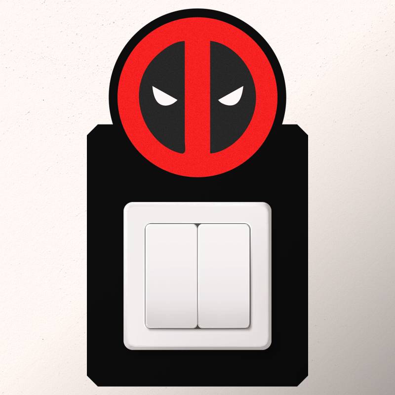 Stenska nalepka za stikalo Deadpool