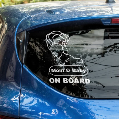 Nalepka za avto - Mom Baby