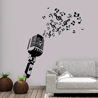 Stenska nalepka Vintage mikrofon