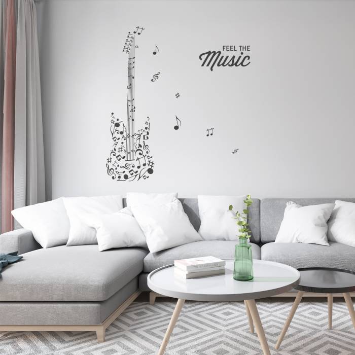 Stenska nalepka Feel The Music