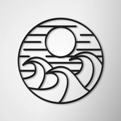 Stenske dekoracije - Sunrise and Waves