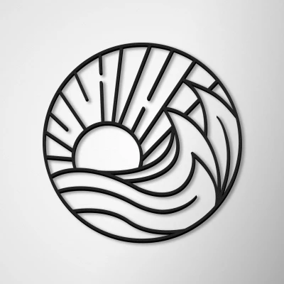 Stenske dekoracije - Sunrise and Waves